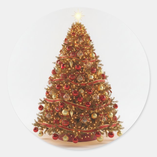 Decorated Christmas Tree Designed Sticker  (Vorderseite)