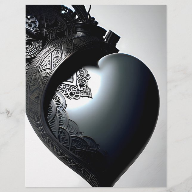 Decorated Iron Heart Romantic Picture. AI Flyer (Vorne)