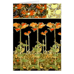 Decoratifs (orange Blumen) durch Alphonse Mucha