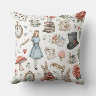 Decorative Alice in Wonderland Throw Pillow Kissen