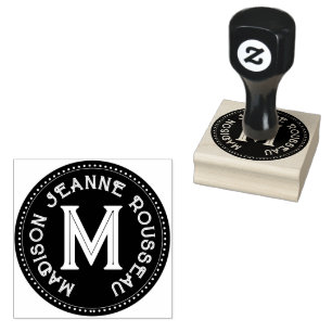 Decorative Anfangsbezeichnung Monogramm Gummistempel
