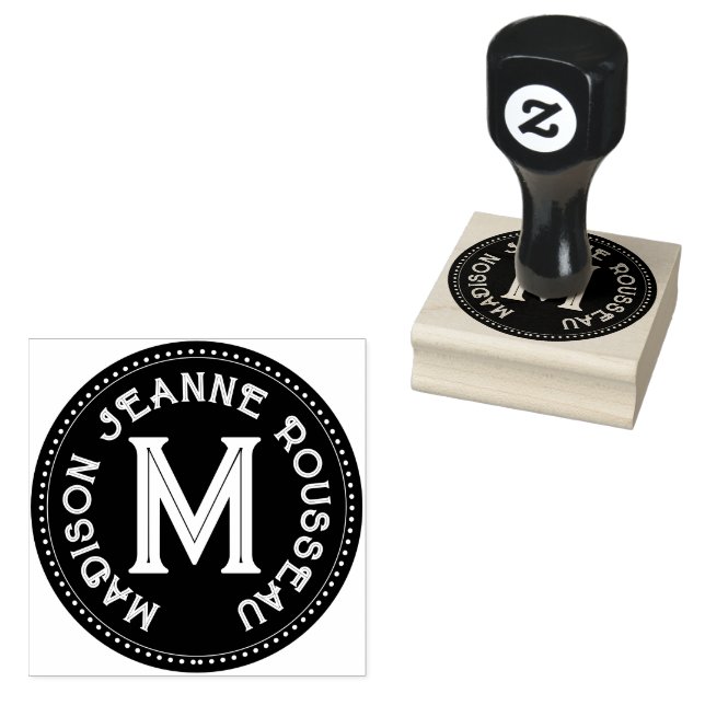 Decorative Anfangsbezeichnung Monogramm Gummistempel (Stempel)