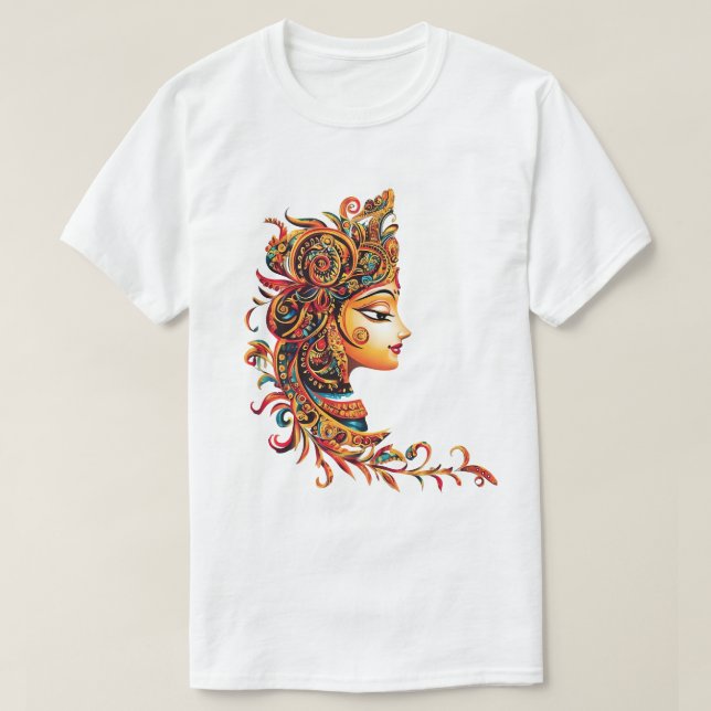 Decorative Artistic Face T-Shirt (Design vorne)