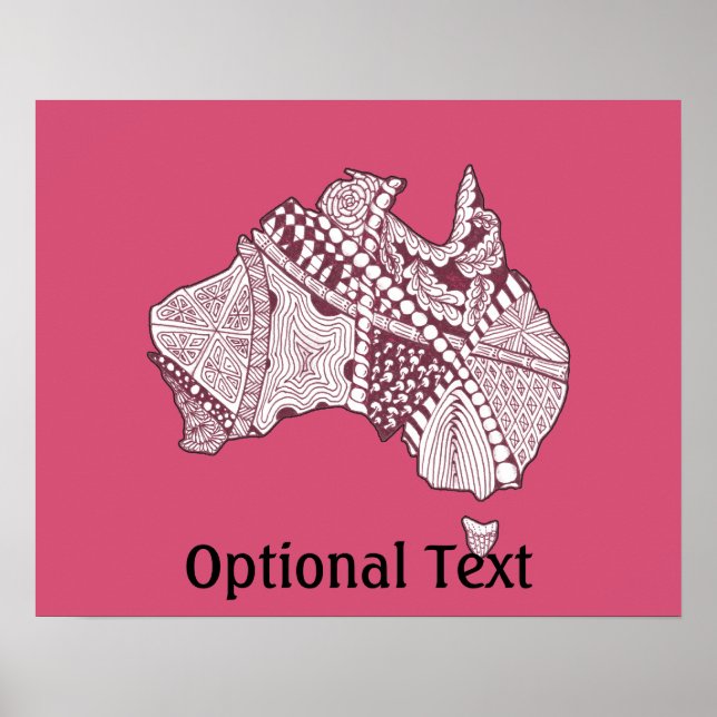 Decorative Australia Map Art Poster (Vorne)