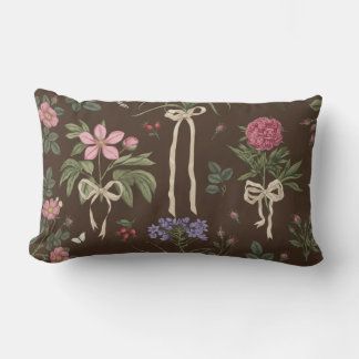 Decorative botanical Floral Bow Throw Pillow Lendenkissen