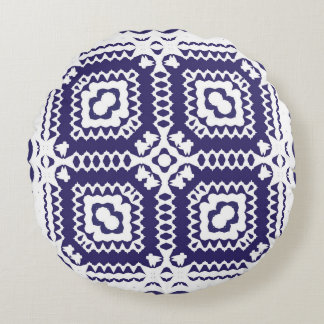 Decorative color ceramic azulejo tiles. Vintage se Rundes Kissen