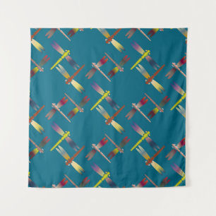 Decorative colored seamless pattern with cute drag wandteppich