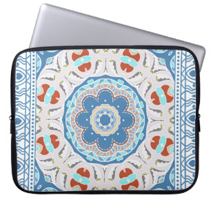 Decorative colorful ornament on white background,  laptopschutzhülle