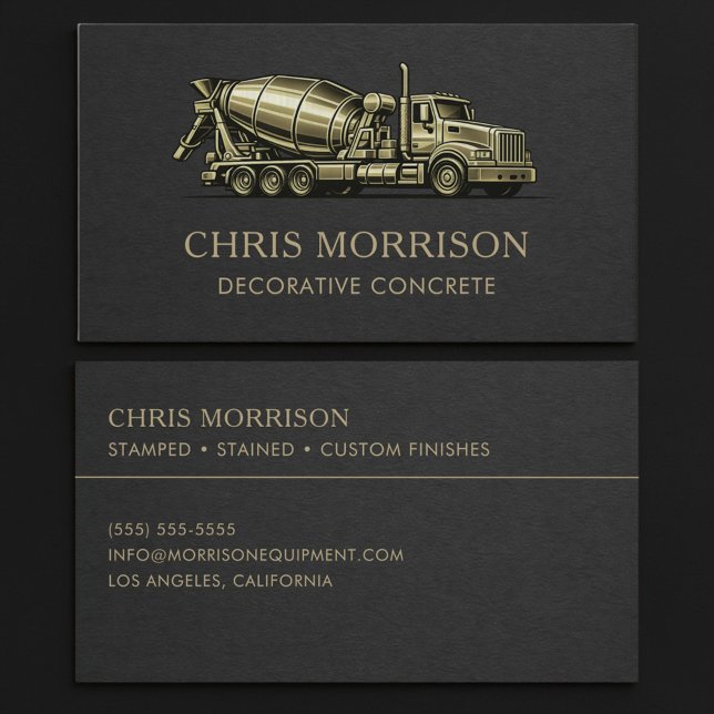 Decorative Concrete Contractor Services Visitenkarte (Von Creator hochgeladen)