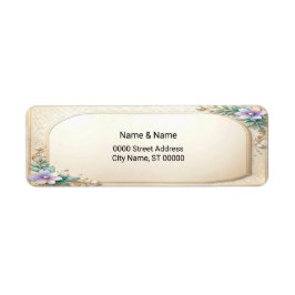 Decorative Floral Frame Return Address Label