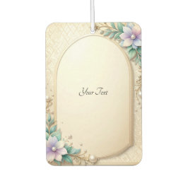 Decorative Floral Frame with Pearls Air Freshener Autolufterfrischer