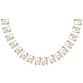 Decorative Floral Frame with Pearls Bunting Flag Wimpelkette