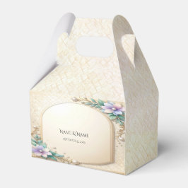 Decorative Floral Frame with Pearls Favor Box Geschenkschachtel