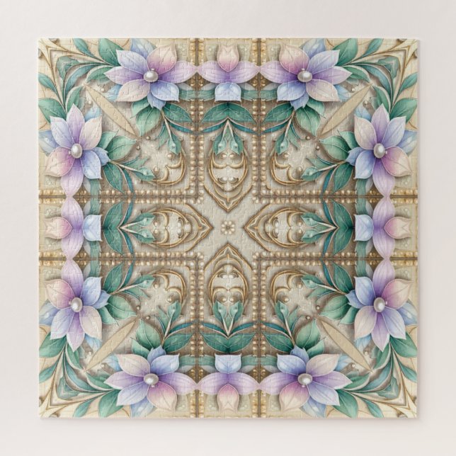 Decorative Floral Jigsaw Puzzle (Vertikal)