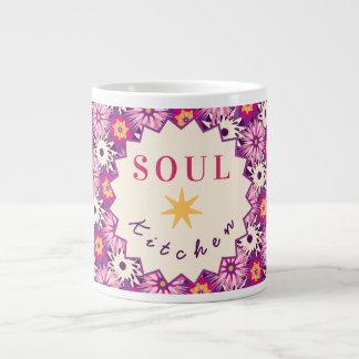 Decorative Floral pattern Pink Purple Astra Modern Jumbo-Tasse