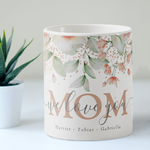 Decorative Floral "Wir Liebe Sie" MAMA Personalisi Kaffeetasse