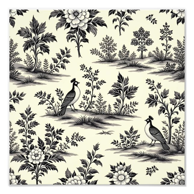 Decorative French toile pattern Fotodruck (Vorne)