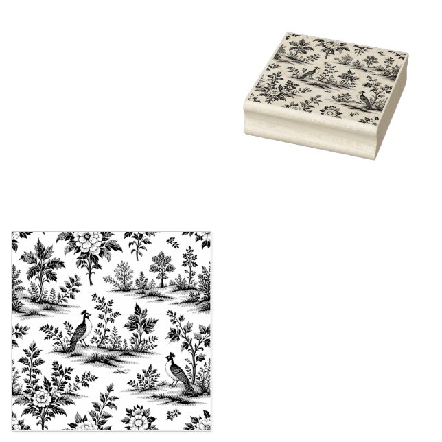 Decorative French toile pattern Gummistempel (Stempel)