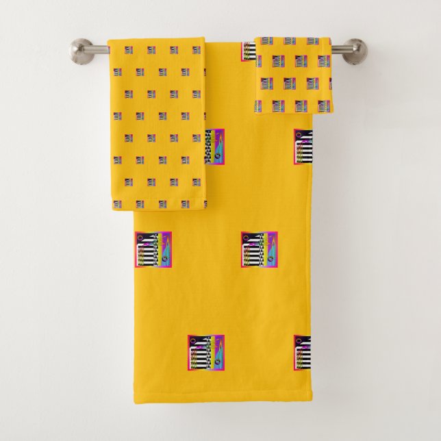 Decorative Geo Patterns  Badhandtuch Set (Insitu)