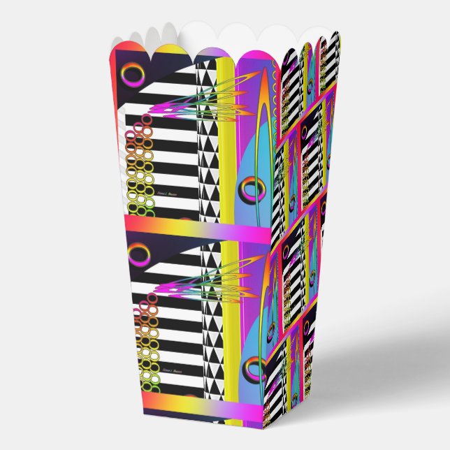 Decorative Geo Patterns Popcorn Geschenkschachtel (Vorderseite)