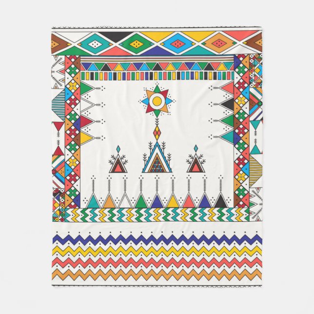 Decorative geometric repeating pattern inspired by fleecedecke (Vorderseite)