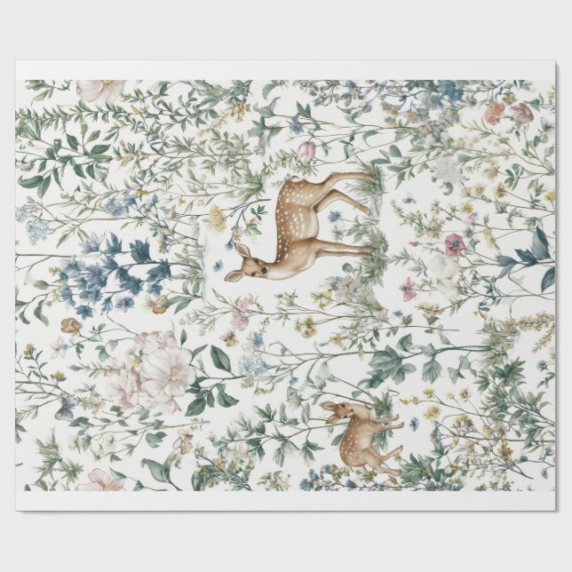  Decorative Gift Wrap Paper Forest Animal Geschenkpapier (Flach)
