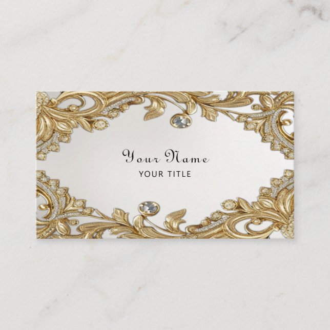 Decorative Gold Business Card Visitenkarte (Vorderseite)
