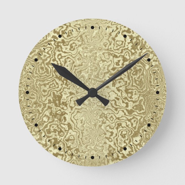 Decorative Gold Clock Runde Wanduhr (Vorderseite)