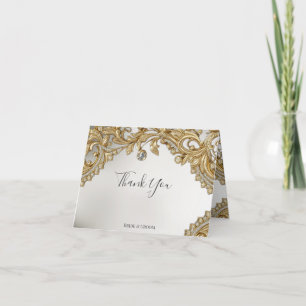 Decorative Gold Dankeschön Card Dankeskarte