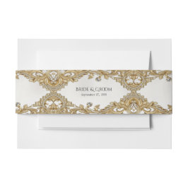 Decorative Gold Einladung Bauchband Einladungsbanderole