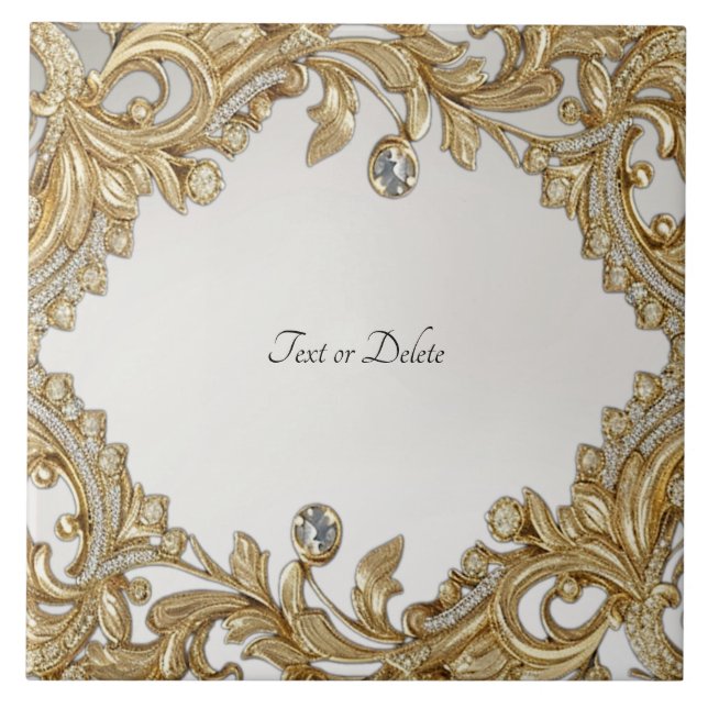 Decorative Gold Keramik Tile Fliese (Vorderseite)