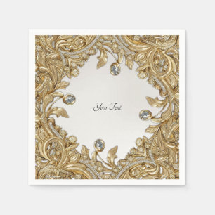 Decorative Gold Napkins Serviette