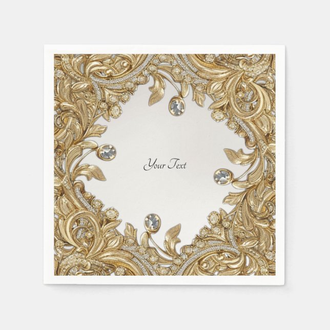 Decorative Gold Napkins Serviette (Vorderseite)