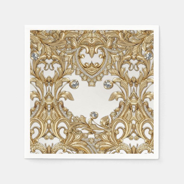 Decorative Gold Napkins Serviette (Vorderseite)