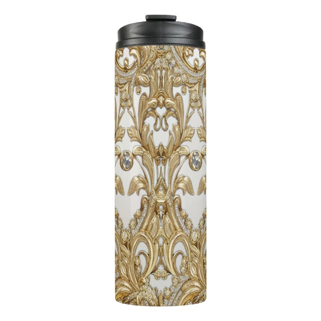 Decorative Gold Thermal Tumbler Thermosbecher (Vorderseite)