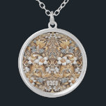 Decorative goldene, weiße, florale Kette Versilberte Kette<br><div class="desc">Schöne Decorations-Gold Weiße Flora-Kette</div>