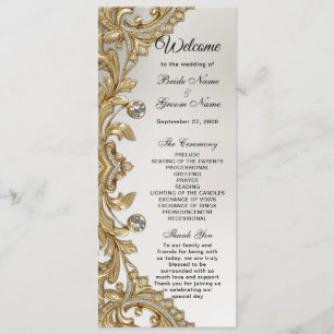 Decorative Goldhochzeit Programm