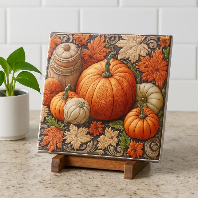 Decorative Herbstsaison Pumpkins Keramik Tile Fliese (Von Creator hochgeladen)