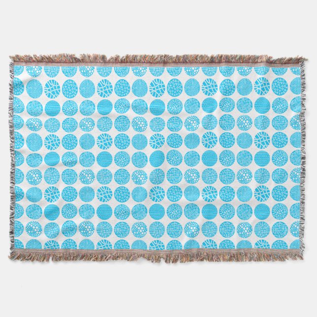 Decorative Kreise - Sky Blue und White Decke (Vorderseite)