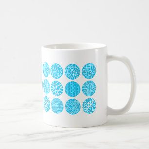 Decorative Kreise - Sky Blue und White Tasse