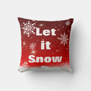 Decorative Let it Snow Crystal Snowflake Weihnacht Kissen