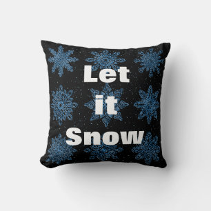 Decorative Let it Snow Crystal Snowflake Weihnacht Kissen