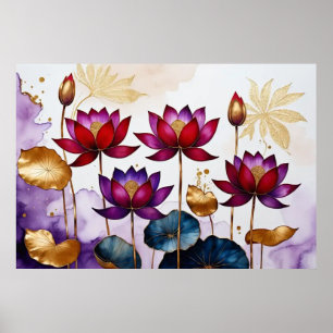 Decorative Lotus-Blume #2 Poster