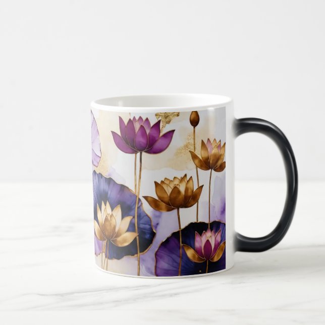 Decorative Lotus Blume Design #1 Verwandlungstasse (Rechts)