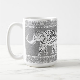 Decorative Lotus Mandala Elephant Kaffeetasse