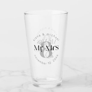 Decorative Modern Wedding Mr. & Mrs. ID887 Glas