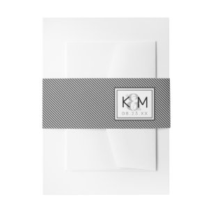 Decorative Modern Wedding Pinstripe ID887 Einladungsbanderole