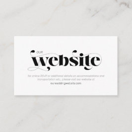 Decorative Modern Wedding Website ID887 Begleitkarte