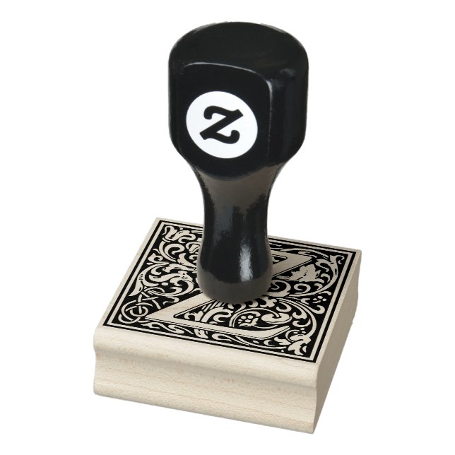 Decorative Monogram Letter Z Gummistempel (Stempel)