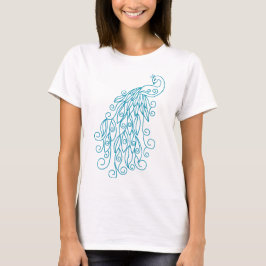 Decorative Peacock Design Women's T-Shirt 